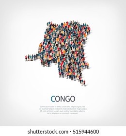 people map country Congo vector