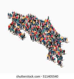 people map country Costa Rica vector