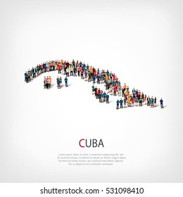 people map country Cuba vector