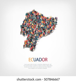 people map country Ecuador vector