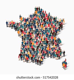 People Map Country France Vector Stock Vector (Royalty Free) 517542028 ...