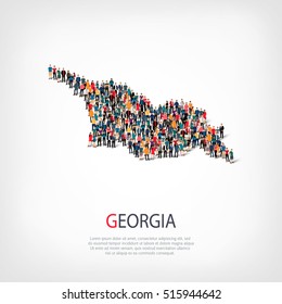 people map country Georgia vector