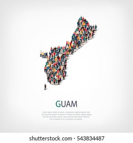 people map country Guam vector