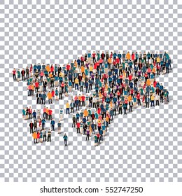 people map country Guinea Bissau vector