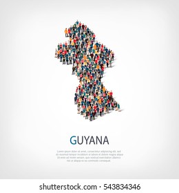 people map country Guyana vector