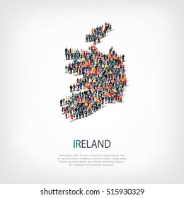 people map country Ireland vector