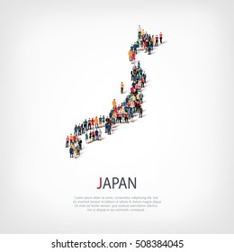 people map country Japan vector