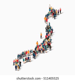 people map country Japan vector