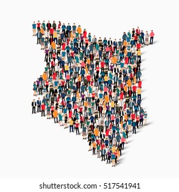 people map country Kenya vector