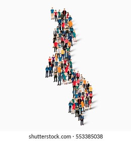 people map country Malawi vector