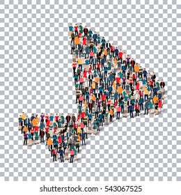 people map country Mali vector
