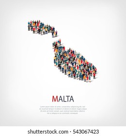people map country Malta vector