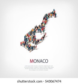 people map country Monaco vector