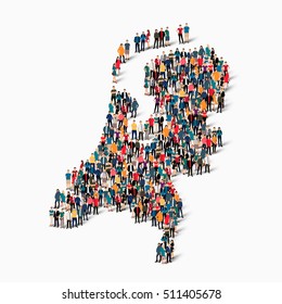 people map country Netherlands vector