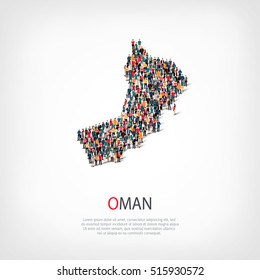 people map country Oman vector