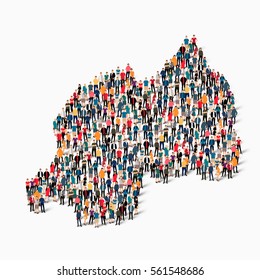 people map country Rwanda vector