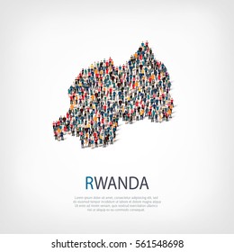 people map country Rwanda vector