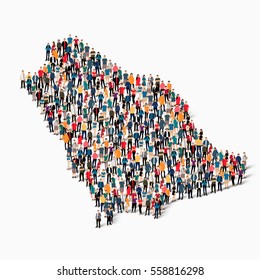 people map country Saudi Arabia vector