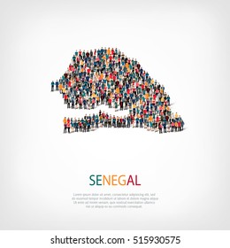 people map country Senegal vector