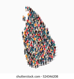 people map country Sri Lanka vector