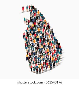 people map country Sri Lanka vector
