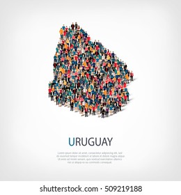 people map country Uruguay vector