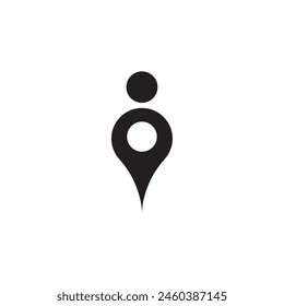 people mark location design logo.