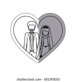 people married couple icon image, vector illustration