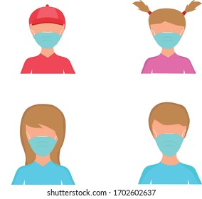 
People with mask coronavirus covid19