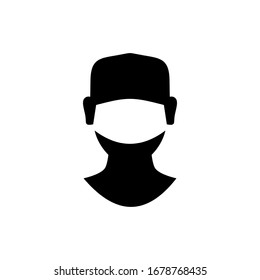 People and Mask Face Negative Space Illustration