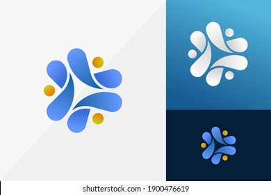 People Media Logo Design, Modern Logo Designs Vector Illustration Template