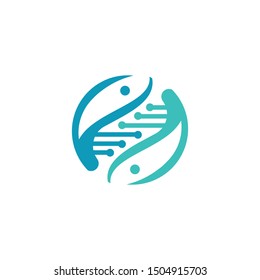 people and Medical pharmacy logo design template