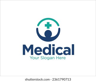 diseños de logotipo de medicare para el servicio de salud y el logotipo de la clínica