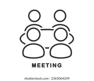 People meeting icon. Illustration vector