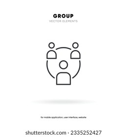 People meeting icon in trendy flat style isolated on grey background. Crowd sign. Persons symbol for your web site design, logo, app, UI. Vector illustration EPS10 vector.