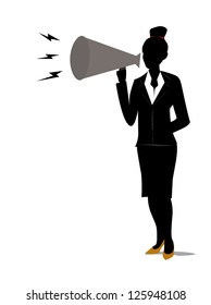people with megaphone