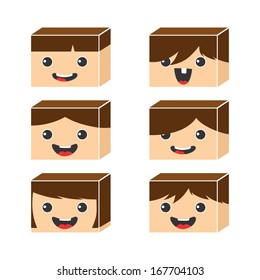 People Men Isometric Set Part One Vector Illustration