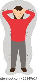 People Mental Disorder Illustration in Flat Cartoon Design. Vector Character.