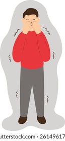 People Mental Disorder Illustration in Flat Cartoon Design. Vector Character.