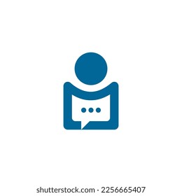 logotipo de ilustración vectorial de mensajes de personas
