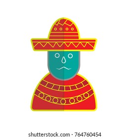 people mexico flat color