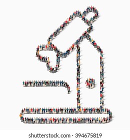 people microscope medicine icon