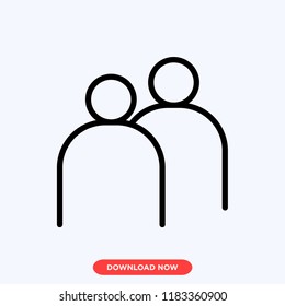 People modern vector style. People team icon for web and app. Man people user icon concept.