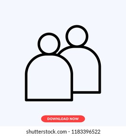 People modern vector style. People team icon for web and app. People team network icon concept.