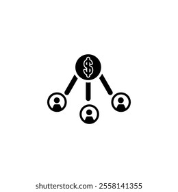 People and Money icon. Startup, target, mission logo icon vector.