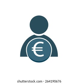 people with money icon, vector illustration 