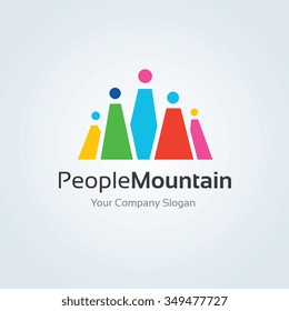 People Mountain Logo Template