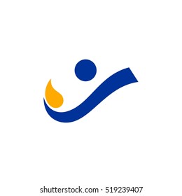 people move abstract logo