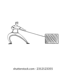 ilustración de concepto de movimiento cuadrado