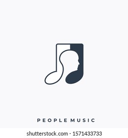 People Music Illustration Vector Template. Suitable for Creative Industry, Multimedia, entertainment, Educations, Shop, and any related business